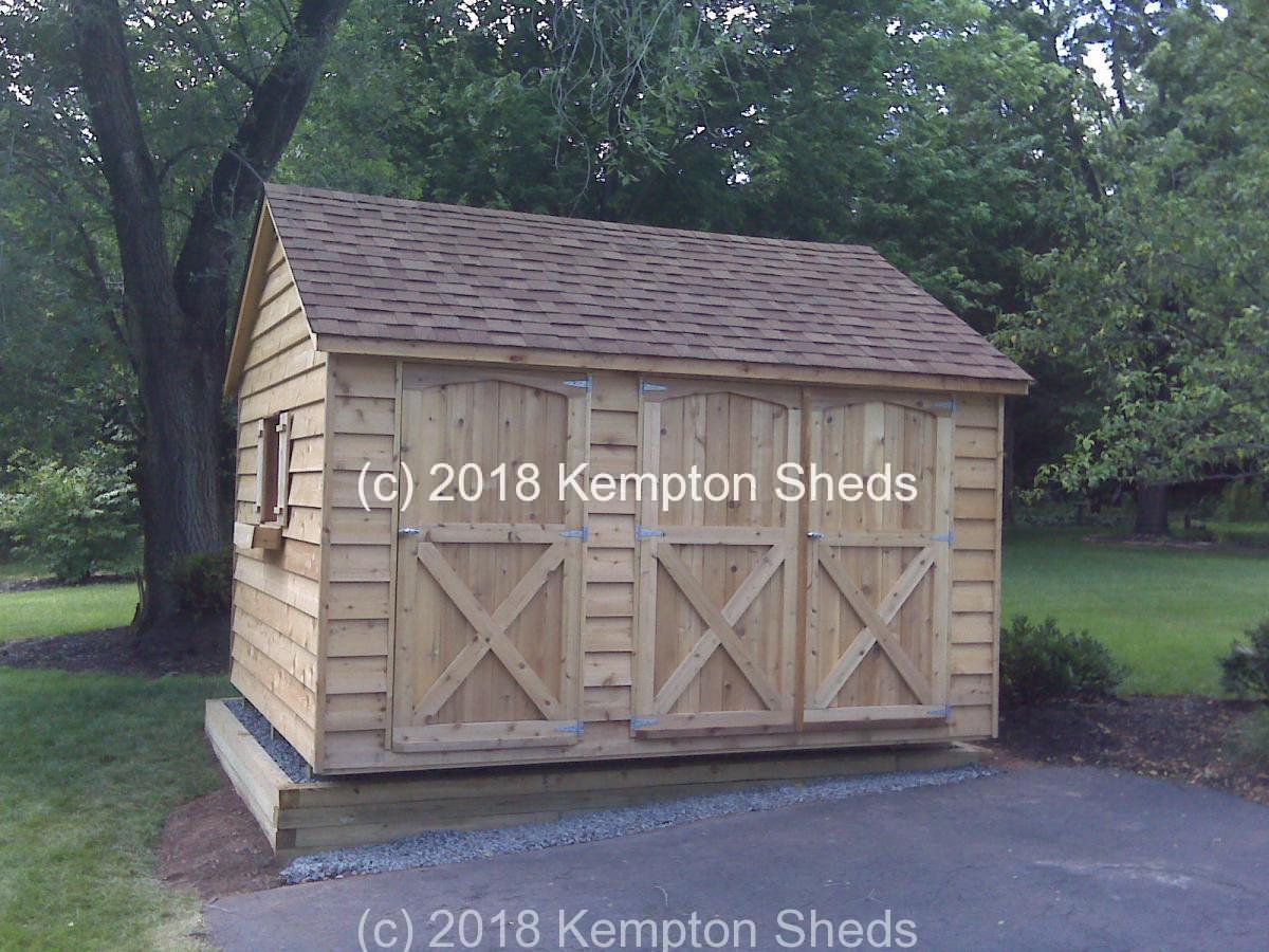 10x12 Cedar Gable with custom door layout and interior partition