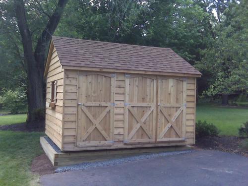 10x12 Cedar Gable with custom door layout and interior partition