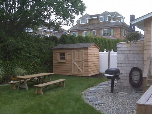 6x10 Cedar Gable with low pitched roof